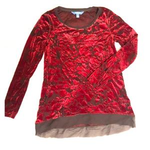 Red and black velvet top ❤️